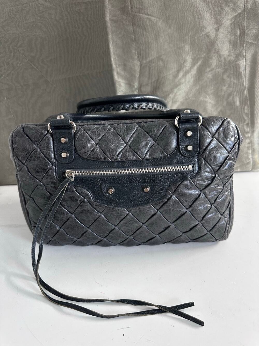 Balenciaga Plombe Quilted Chevre Leather Matelasse MM Bag